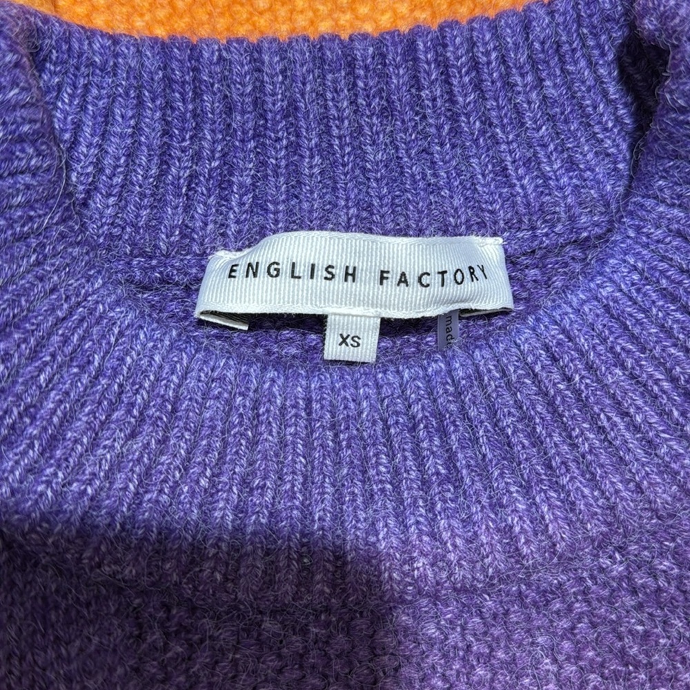 NWOT ENGLISH FACTORY Short Sleeve Sweater, Multicolored, Size XS - Picture 7 of 7